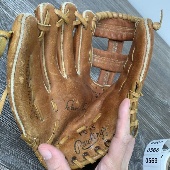 Rawlings PG 35 Dave Parker Glove For LEFT Handed Thrower Quality Leather LHT - Picture 9 of 9